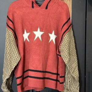 POL Red and Black Knit Sweater